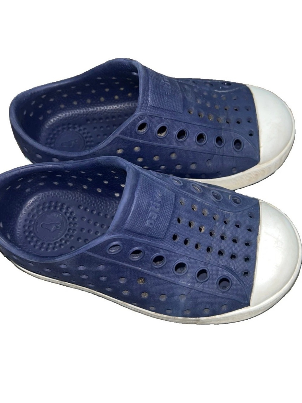 Native Jefferson Slip-On Sneaker Kid Size 7 C Toddler Waterproof Shoes Navy Blue